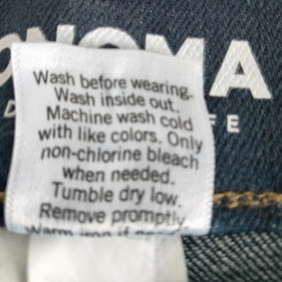 Sonoma Mens 32X30 Dark Wash Regular Every Day Pants NEW - Picture 9 of 14